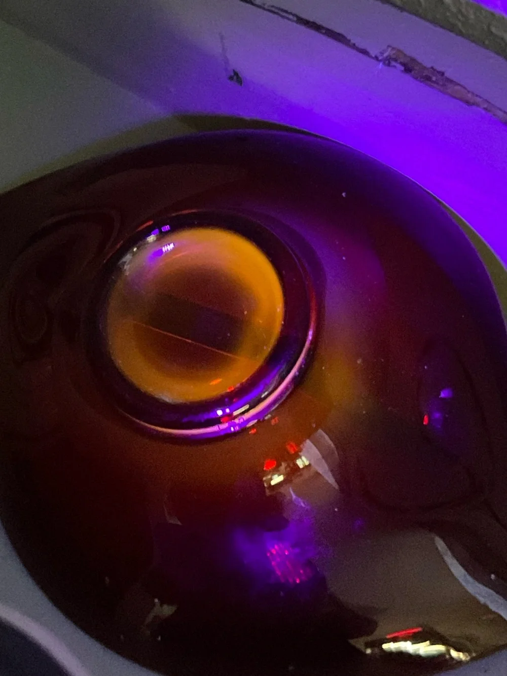 VIKING glass Divided epic red. Cadmium